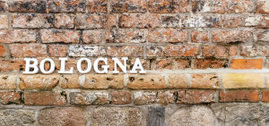 Mauer auf der Bologna geschrieben steht