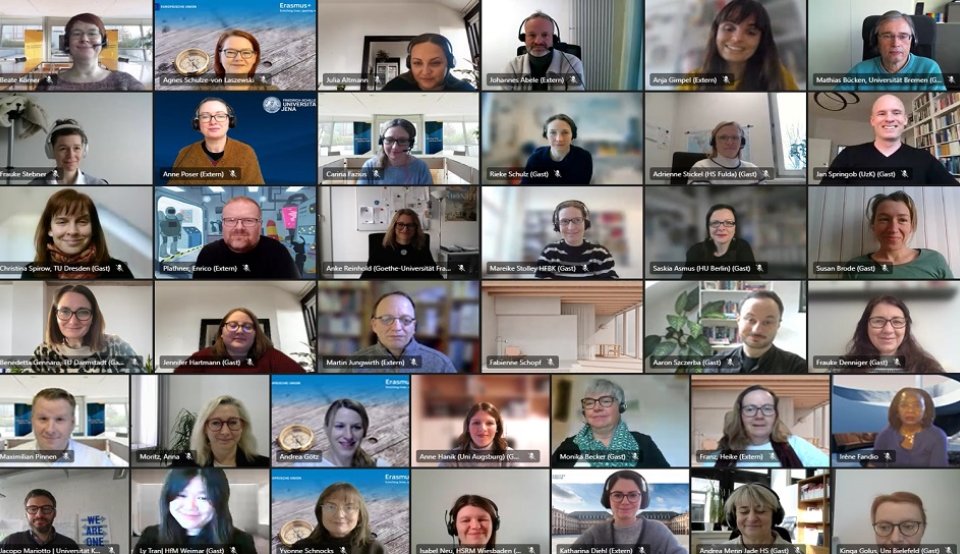 Gruppenbild der Expertinnen und Experten sowie NA DAAD-Personal bei der virtuellen Auftaktveranstaltung 2024